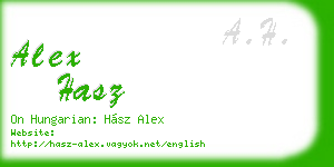 alex hasz business card